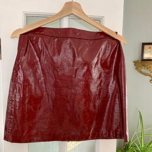 Faux Leather Maroon/Burgundy skirt